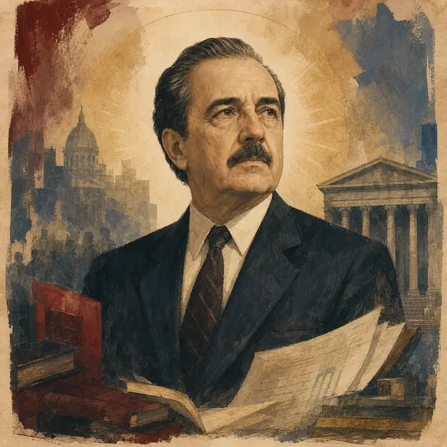 Retrato lúdico de Alfonsín democrático