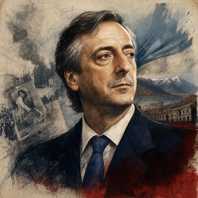 Retrato lúdico de Kirchner restaurador