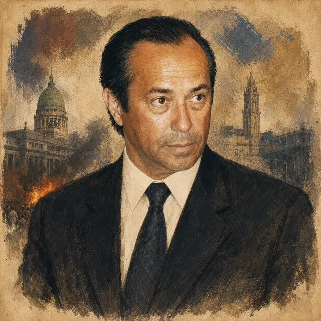 Retrato lúdico de Adolfo Rodríguez Saá.